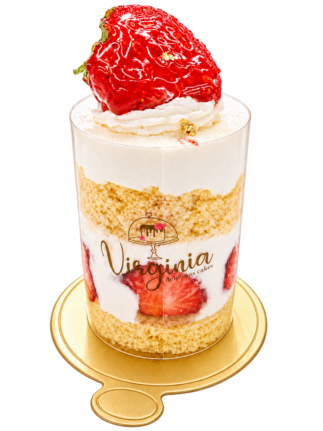Postre individual de fresa de Virginia Delicious Cakes